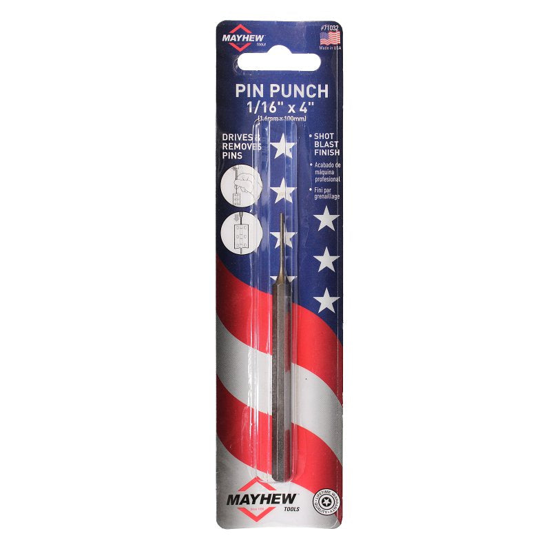 Mayhew 71032 Pin Punch, 1/16 in Tip, 4 in L – Shell Lumber and Hardware