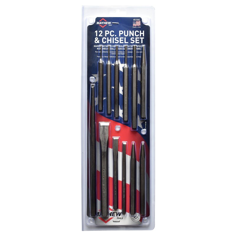Mayhew 61040 Punch and Chisel Kit, 12-Piece, Blast – Shell Lumber and ...