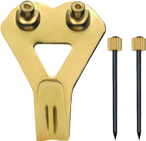 OOK 50025 Picture Hanger, 50 lb, Steel, Brass, Gold, 20/PK