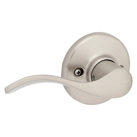 Kwikset 200BL 15 6AL Passage Lever, Satin Nickel, Zinc, Residential, Reversible Hand, 3 Grade