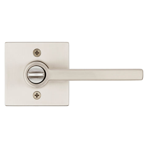 Kwikset Signature Series 156HFL SQT 15 Entry Lever, Pushbutton Lock, Satin Nickel, Metal, Residential, Reversible Hand