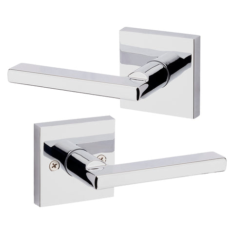 Kwikset Signature Series 154HFL SQT 26 Passage Lever, Non-Locking Lock, Polished Chrome, Lever Handle, Zinc, Residential