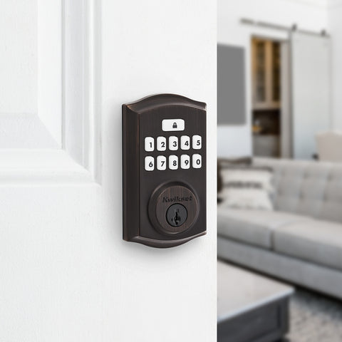Kwikset 260 Series 9260 TRL 11P SMT RBP Smartcode Deadbolt with Tustin Lever, 2 Grade, Keyed One-Side Key, KW1 Keyway
