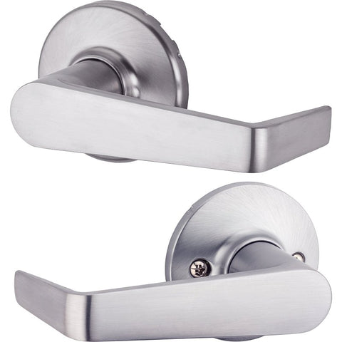 Kwikset 721KNL 26D RCAL UL Passage Door Lock, Lever Handle, Steel, Satin Chrome, 2-3/8, 2-3/4 in Backset