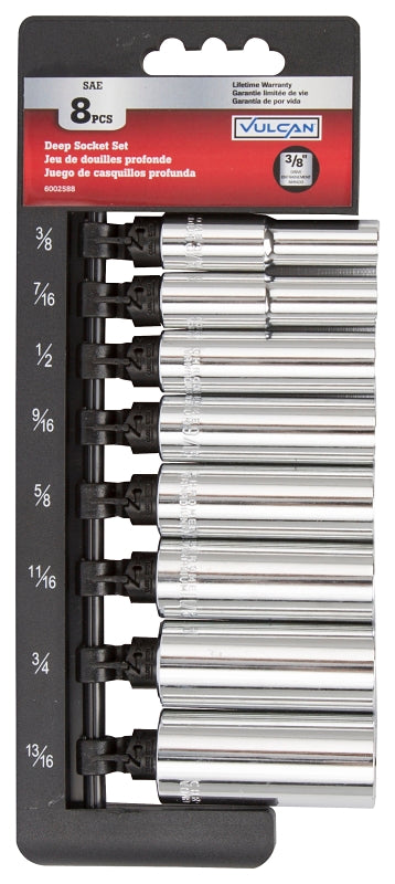Vulcan TS1008 Socket Set, Chrome Vanadium Steel, Chrome – Shell Lumber ...