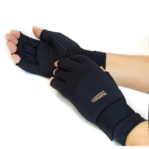 Copper Fit Compression Gloves Nylon/Spandex 1 pair