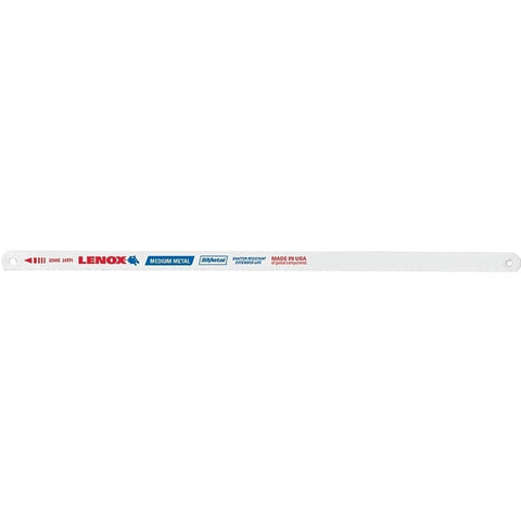 Lenox 20145V224HE Hacksaw Blade, 1/2 in W, 12 in L, 24 TPI, Steel Cutting Edge