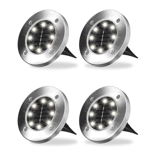 Bell & Howell Disk Lights Deluxe Solar Powered 3.75 W LED Garden Light 4 pk