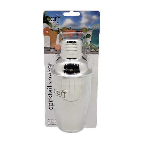 BarY3 12 oz Silver Stainless Steel Cocktail Shaker