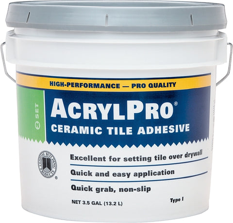 Custom ARL40003 Ceramic Tile Adhesive, White, 3.5 gal Pail