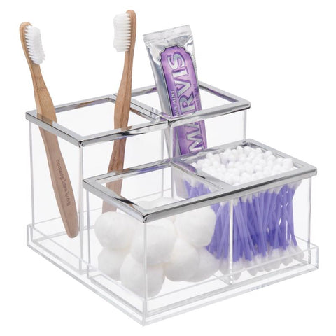 InterDesign Clear Plastic Bath Accessory Set
