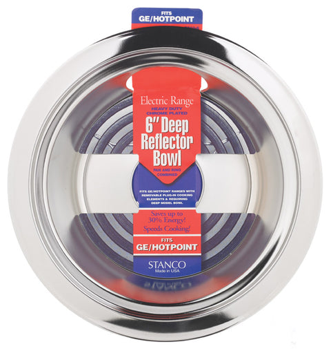 Stanco Chrome-Plated Steel Deep Reflector Bowl 6 in.