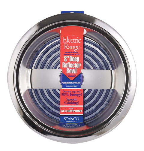 Stanco Chrome-Plated Steel Deep Reflector Bowl 8 in.
