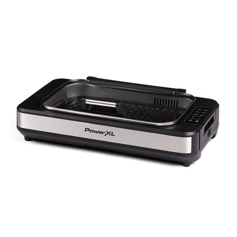 PowerXL Black/Silver Metal Nonstick Surface Indoor Grill 110 sq in