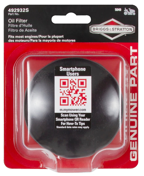Briggs & Stratton 5049K Oil Filter, For: 1TKD8, 1TKD9, 1TKE1, 1TKE2, 1TKE3 and 1TKE4 Gasoline Engines