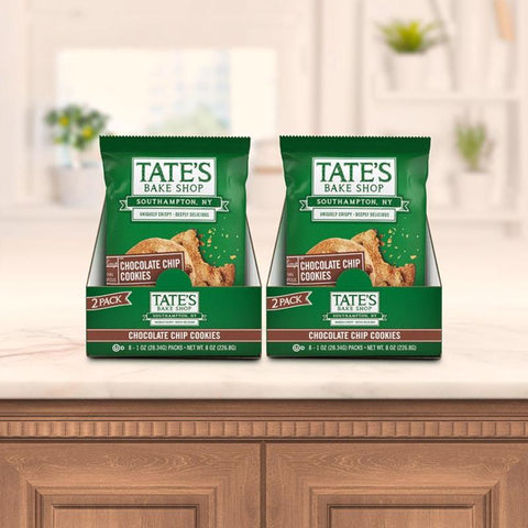 Tates Chocolate Chip Cookies 1 oz Bagged, Pack of 8