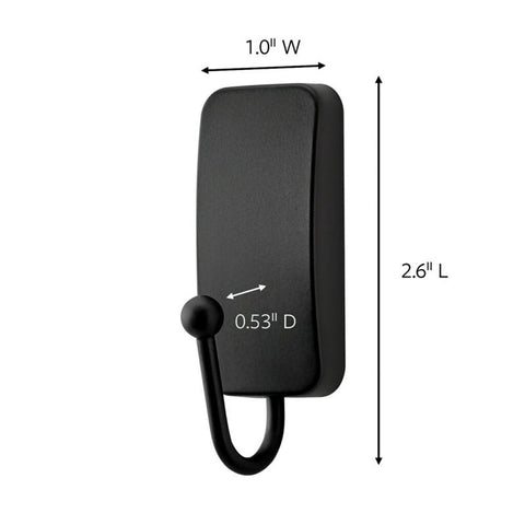 3M Command Small Plastic Hook 1 in. L 2 pk