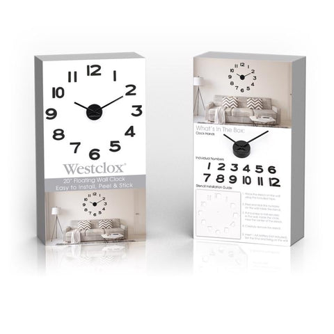 Westclox 20 in. L X 20 in. W Indoor Modern Analog Wall Clock Plastic Black