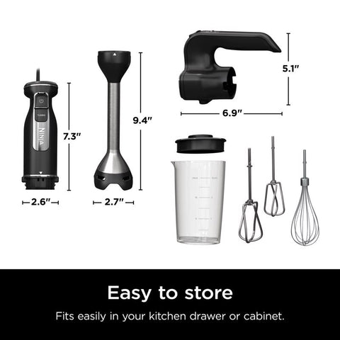 Ninja Foodi Black Stainless Steel Blender 3 cups 5 speed