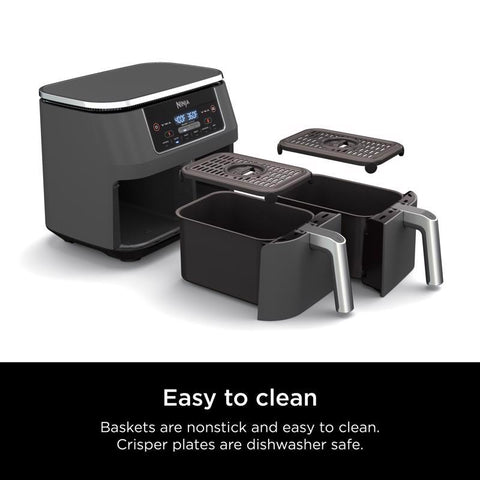 Ninja Foodi Dual Basket Black 8 qt Programmable Digital Air Fryer