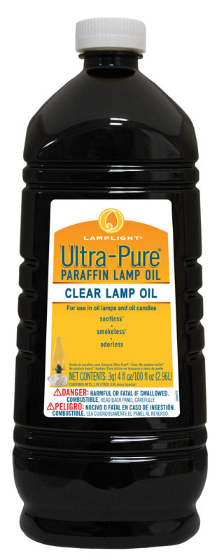 Lamplight Farms Ultra Pure Clean Burn Paraffin Oil Clear 100 oz, Pack of 4
