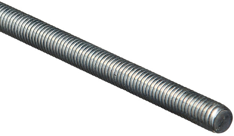 National Hardware N179-614 Threaded Rod, 7/16-14 Thread, 72 in L, A Grade, Steel, Zinc, UNC Thread