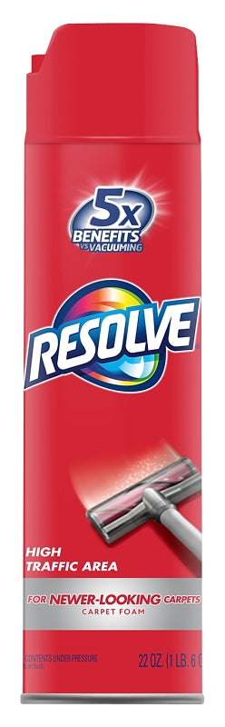Resolve 1920000619 Carpet Cleaner, 22 oz Can, Foam, Characteristic, Wh ...