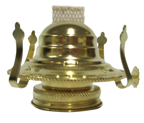 Lamplight Large Oil Lamp Burner with Wick Brass 0.22 oz.