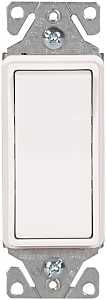 Eaton Wiring Devices 7500 7511W-BOX Rocker Switch, 15 A, 120/277 V, SPST, Lead Wire Terminal, White