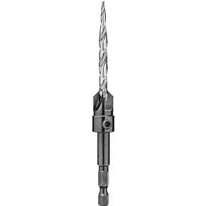 DEWALT DW2570 Drill Bit, 7/32 in Dia, 1-3/8 in OAL, Countersink, Spiral Flute, 4-Flute, 1/4 in Dia Shank, Hex Shank