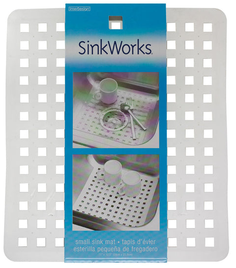 InterDesign 12.5 in. L x 11 in. W x 0.1 in. H Clear PVC Sink Mat