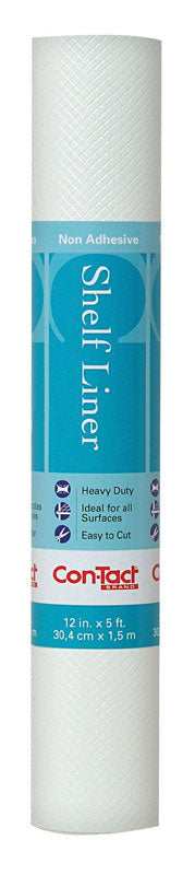 Contact Simple Elegance 5 ft. L x 12 in. W White Non Adhesive Textured Liner