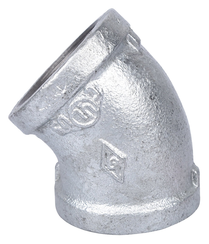 ProSource 4-1-1/4G Pipe Elbow, 1-1/4 in, Threaded, 45 deg Angle, 40 Sc ...