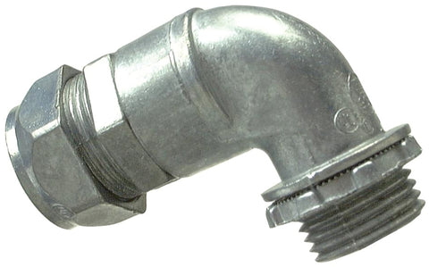 Halex 02905B Elbow, 90 deg Angle, 1/2 in Compression, Zinc, 25/BX