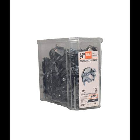 Halex 05107B Clamp Connector, 3/4 in, Zinc, Gray