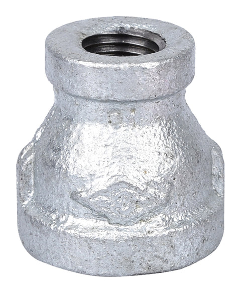 ProSource 24-1/2X1/4G Reducing Pipe Coupling, 1/2 x 1/4 in, Threaded, Steel, 40 Schedule, 300 psi Pressure