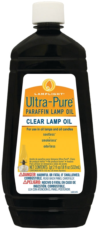Lamplight 60014 Lamp Oil, Odorless, Sootless, Smokeless, Specifications: 18 oz