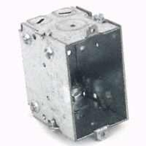 Raco 528 Switch Box, 1-Gang, 1-Outlet, 7-Knockout, 1/2 in Knockout, Steel, Gray, Galvanized, Bracket Mounting