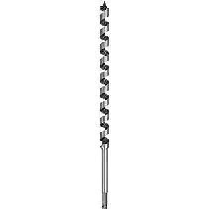 DEWALT DW1690 Auger Drill Bit, 1-1/4 in Dia, 17 in OAL, Hollow Center Flute, 7/16 in Dia Shank, Ball Groove Shank
