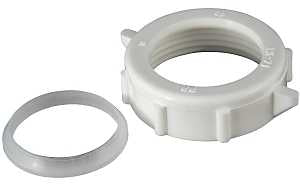 Plumb Pak PP956 Slip-Joint Nut, Specifications: 1-1/4 x 1-1/4 in, PVC, White, Pack of 5