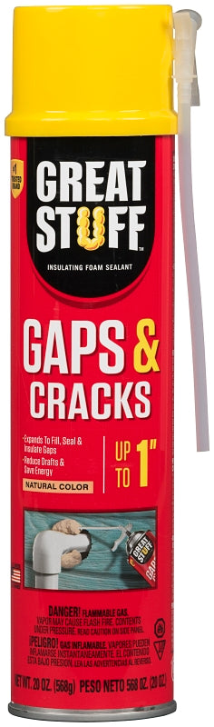 Great Stuff 157911 Minimal Expanding Foam Sealant, Yellow, 20 oz, Aerosol Can