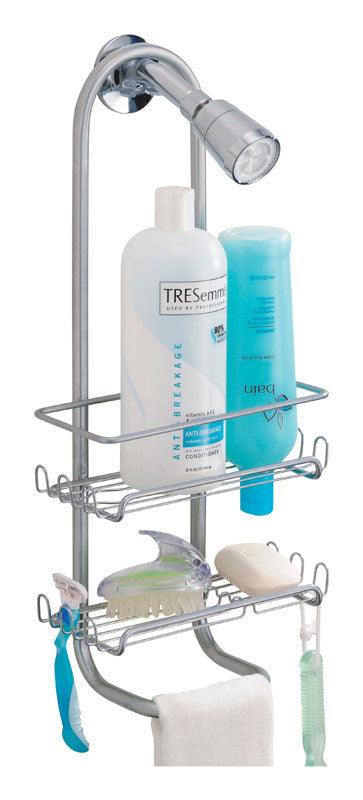 InterDesign Shower Caddy 21 in. H x 12 in. L x 4.5 in. W Silver Silver Steel