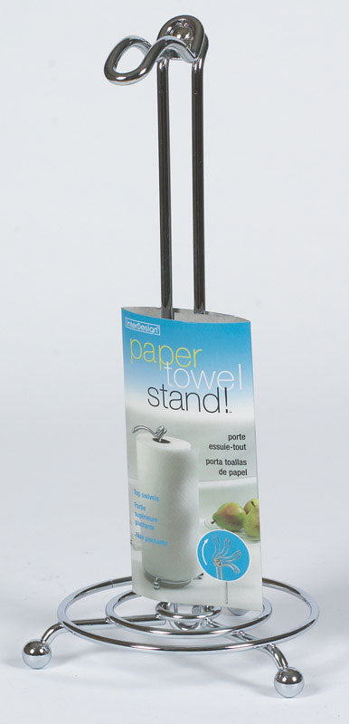 InterDesign Metal Freestanding Paper Towel Holder 13.7 in. H x 6.5 in. L x 6.5 in. W