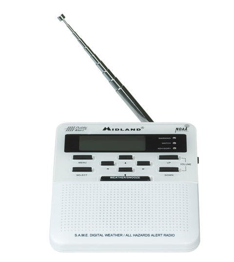 Midland Digital Weather Alert Radio with Alarm Clock Weather Alert