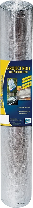 Innovative Energy ASII48X10 Insulation Roll, 10 ft L, 48 in W, 5/16 in Thick, 40 sq-ft Coverage Area, Aluminum/Metalized Polyethylene