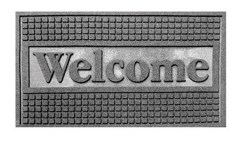 WJ Dennis Black Rubber Nonslip Doormat 30 in. L x 18 in. W