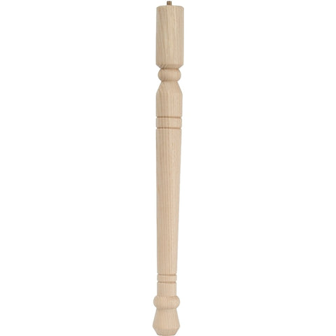 Waddell Early American Series 2562 Table Leg, 11-3/4 in H, Hardwood, Smooth Sanded
