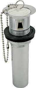 Plumb Pak PP3112PC Lavatory Plug, Pop-Out, Brass, Chrome