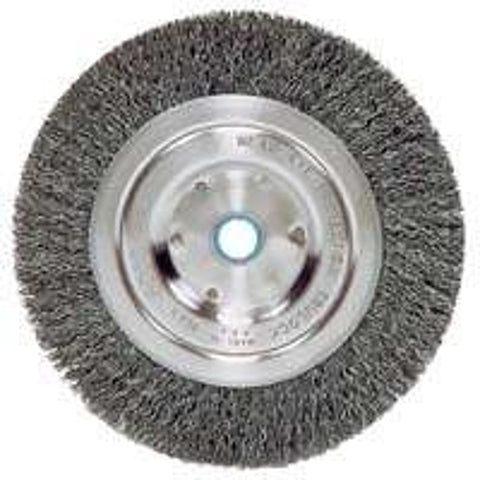 Vortec Pro 36063 Wire Wheel Brush, 5 in Dia, 1/2 to 5/8 in Arbor/Shank, Crimped Bristle, 0.014 in Dia Bristle