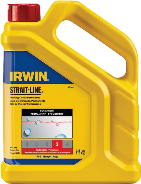 Irwin 65202 Marking Chalk Refill, 2.5 lb, Red, Permanent